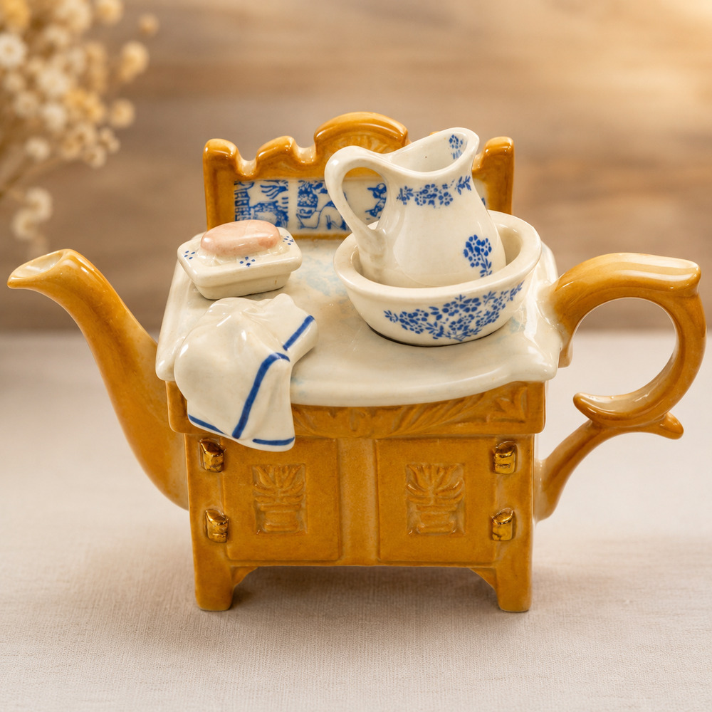 Vintage Paul Cardew Designs Miniature Victorian Washstand Teapot